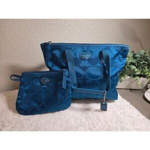 Coach Getaway Signature Nylon Packable Weekender Bag